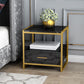 Glam Bed Nightstand Open Storage Accent Table Nightstand with Drawer Clearhalo 'Bedroom Furniture' 'furn' 'furn_night_stand' 'Furniture' 'night_stand' 'Nightstands' 1200x1200_395a9fb7-cca8-41ce-a304-25b2436e62ea