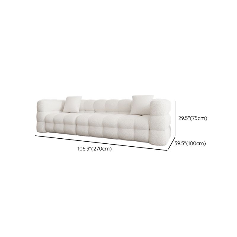 Divano braccio di smoking culo cucito posti a sedere moderni in bianco per l'appartamento