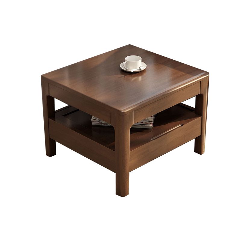 Moderne 23,62 "Wide End Table Sqaure 4 Beins Beizertisch mit 1 Schublade