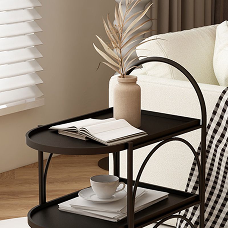 14" Wide Contemporary Corner Table 3-Tier Side Table with Storage