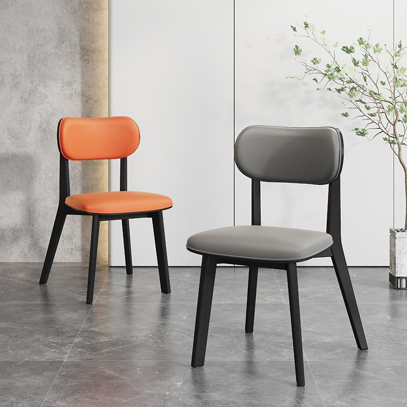 Modern Simple Side Chair Wooden Base Side Dining Chair for Home Use