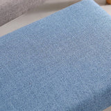 Contemporary Scratch Resistant Ottoman Rectangle Green Pine Wood Cube