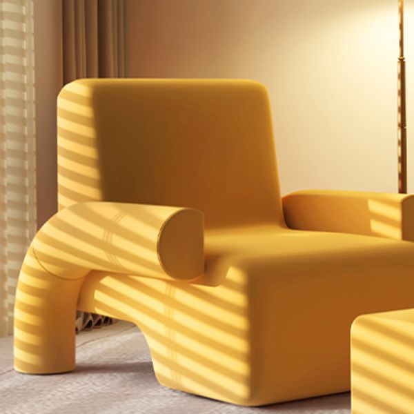 Nordic Velvet Arms Included Round Arms Tight Back Accent Armchair