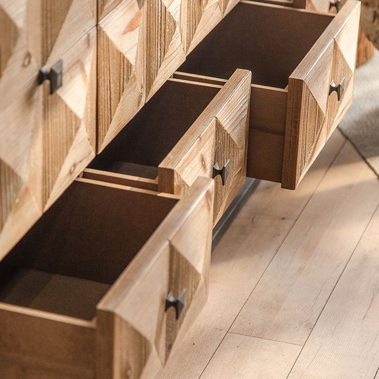 Distressed Wood Accent Chest Industrial Style Solid Wood Cabinet with Drawers Clearhalo 'Cabinets & Chests' 'cabinets_chests' 'furn' 'furn_cabinets_chests' 'Furniture' 'Living Room Furniture' 1200x1200_39625ef5-93b4-45cf-941a-08203c9c053d