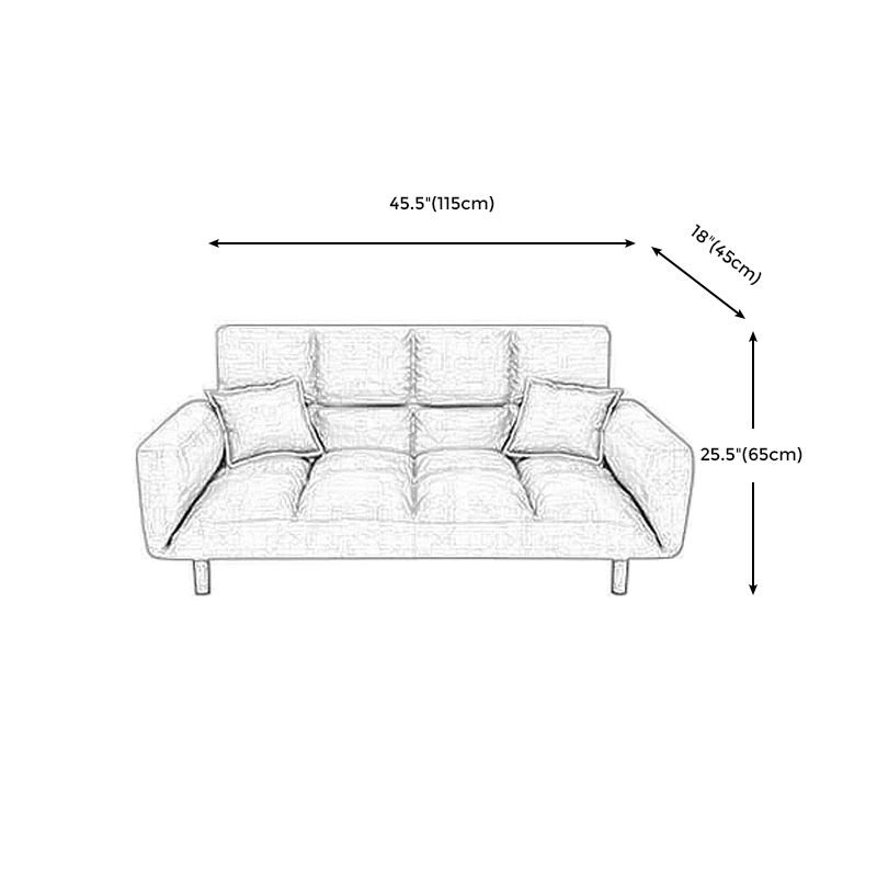 Modern Fabric Square Arm Sofa Standard Biscuit Back 4 Wood Legs Sofa Clearhalo 'Furniture' 'furniture_sofas' 'kitchen' 'kitchen_sofas' 'Living Room Furniture' 'Sofa' 'sofas' 1200x1200_39635fd8-4c42-4f44-9410-770abf303761