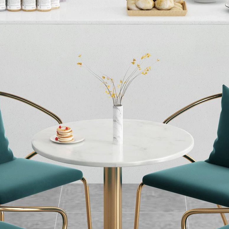 ホワイト1/5ピースダイニングセットモダンなスタイルフェイクマーブルダイニングテーブルセットセット