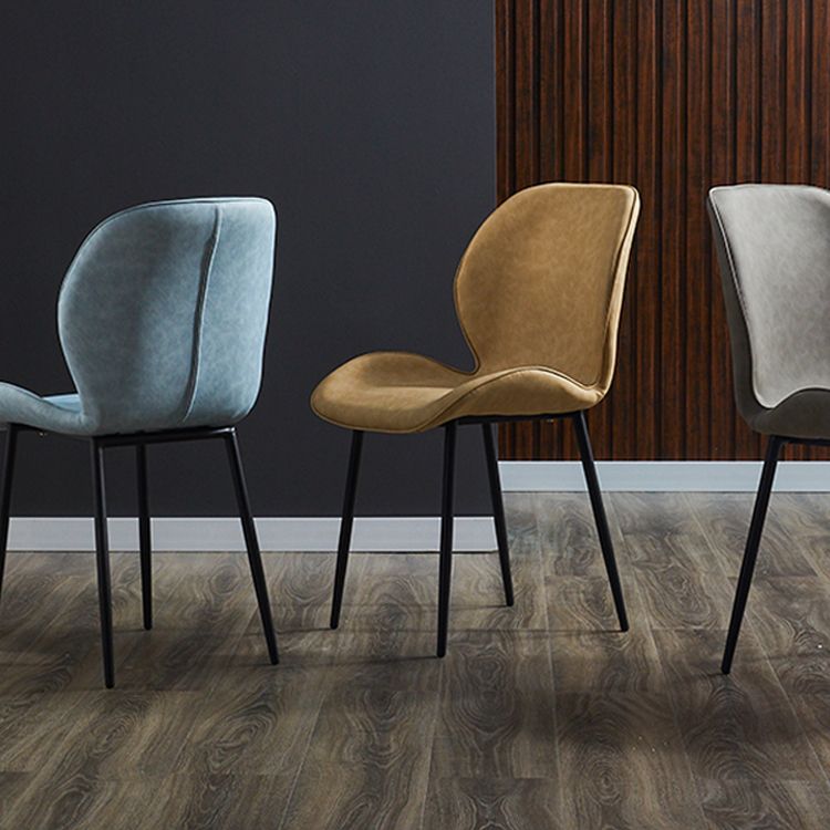 Scandinavian Coffee Shop Metal Side Chair Matte Finish Wingback Dining Chair Clearhalo ' kitchen&dining_furn' 'Dining Chairs' 'Dining Tables & Seating' 'dining_chair' 'furn' 'furn_dining_chair' 'Furniture' 'furniture_dining_chair' 'Kitchen & Dining Furniture' 'kitchen' 1200x1200_39652b99-efa9-4b11-a777-75d36fed6fc5