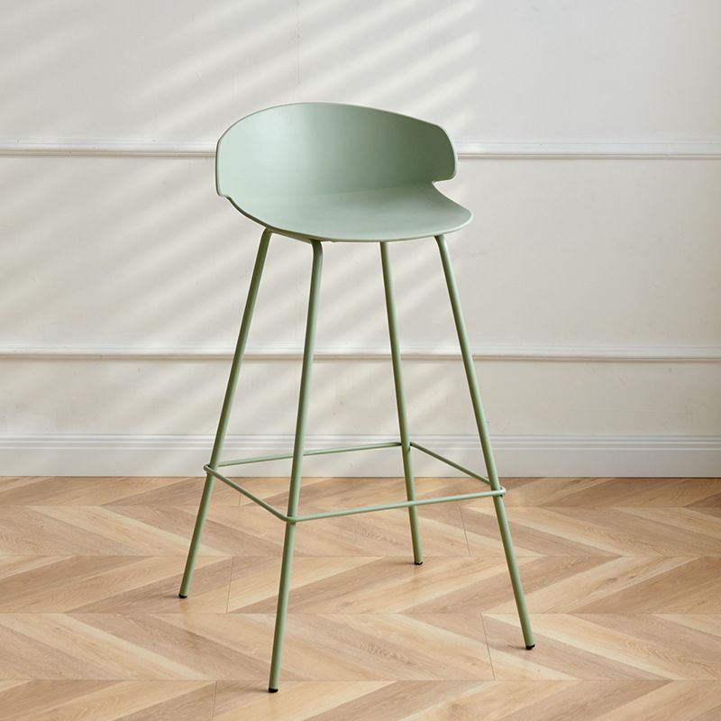 Nordic Style Metal Bar-stool Plastic Counter Bar Stool for Indoor Use Clearhalo 'Bar Furniture' 'Bar Stools' 'bar_stools' 'furn' 'furn_bar_stools' 'Furniture' 'Kitchen & Dining Furniture' 1200x1200_3966a23e-34f1-4c3c-b8ab-6afe61a22ad7