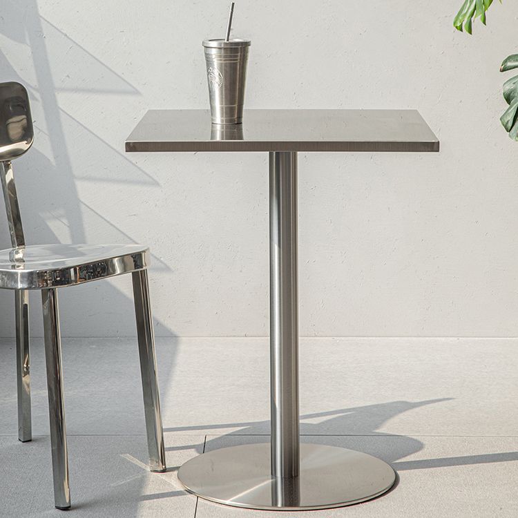 Industrial Style Dining Table Stainless Steel Dining Table for Coffee Shop Clearhalo ' dining_table' 'Dining Tables & Seating' 'Dining Tables' 'furn' 'furn_dining_table' 'Furniture' 'furniture_dining_table' 'Kitchen & Dining Furniture' 'kitchen&dining_furn' 'kitchen' 'kitchen_dining_table' 1200x1200_39678edf-6cb0-4224-af80-aabf49052800