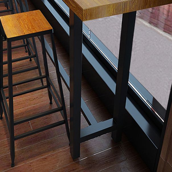 Wood Rectangle Top Counter Table Industrial 42-inch Height Table for Dining Room Clearhalo 'Bar Furniture' 'Bar Tables' 'bar_tables' 'furn' 'furn_bar_tables' 'Furniture' 'furniture_bar_tables' 'Kitchen & Dining Furniture' 'kitchen&dining_furn' 'kitchen' 1200x1200_396807b9-237e-4408-9a2e-e29b4d3a2d74