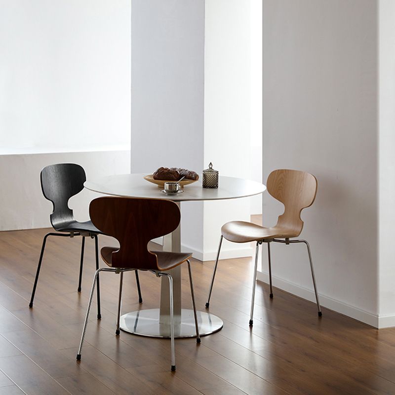 Modern Metal Dining Room Chair Wood Dining Side Chair for Restaurant Use Clearhalo ' kitchen&dining_furn' 'Dining Chairs' 'Dining Tables & Seating' 'dining_chair' 'furn' 'furn_dining_chair' 'Furniture' 'furniture_dining_chair' 'Kitchen & Dining Furniture' 'kitchen' 1200x1200_39684b6d-c64d-4795-adca-38dcee4ce4dc