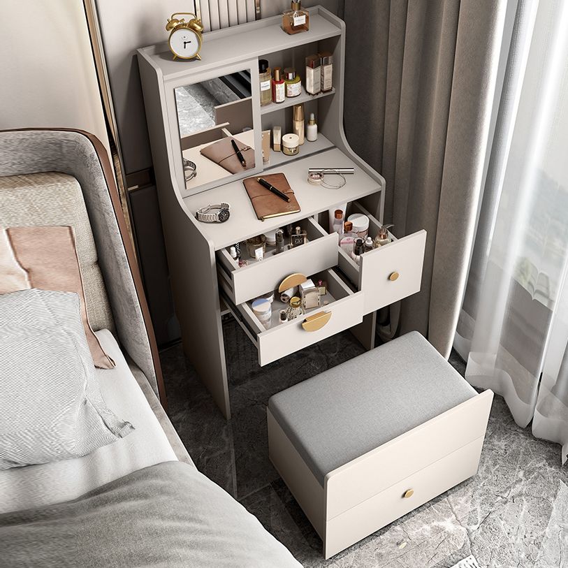 Tavolo da toeletta da toeletta per vanità in legno moderno/tavolo da vanità bianco con cassetti