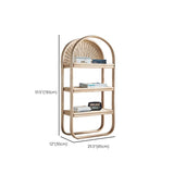 Estantería vertical moderna estantería de estantería natural cerrada para dormitorio