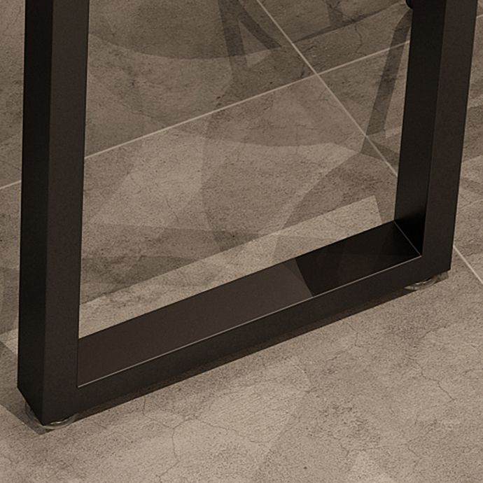 Tavolo da bar per top in legno di pino rettangolo tavolo da barre industriale con doppio piedistallo in nero