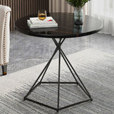 Frame Coffee Table Minimalist Wood Round Coffee Table for Living Room