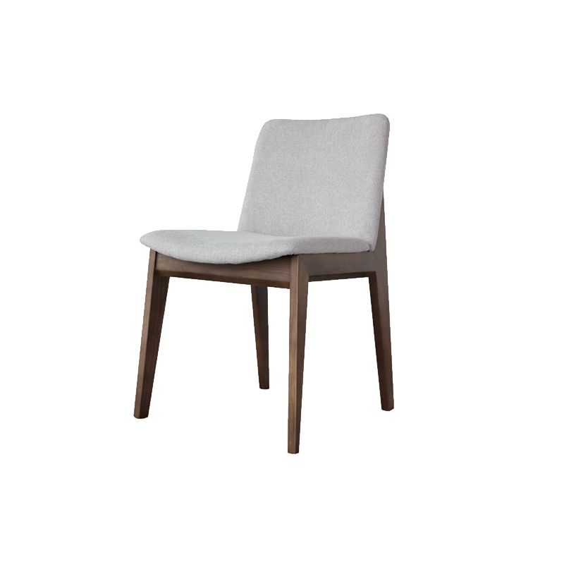 Wood Kitchen Dining Chair Contemporary Upholstered Dining Chair in Grey
