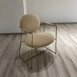 Contemporary Style Arm Chair Home Upholstered Chair with Metal Base