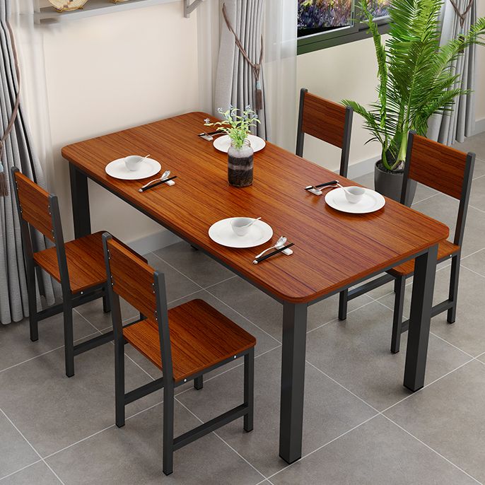 Modern Style Table with Rectangle Shape Standard Height Table and 4 Legs Base for Home Use Clearhalo 'Dining Room Sets' 'Dining Tables & Seating' 'dining_room_set' 'Furniture' 'furniture_dining_room_set' 'Kitchen & Dining Furniture' 'kitchen&dining_furn' 'kitchen' 1200x1200_396d21ff-29bc-4cbf-9f00-cd627f37727b