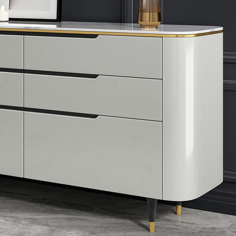 Modern sideboard a buffet a 6 cassetto tavolo da sella per uso soggiorno