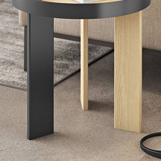 Tavoli scandinavi a 2 pezzi rotondi con gambe in legno e top