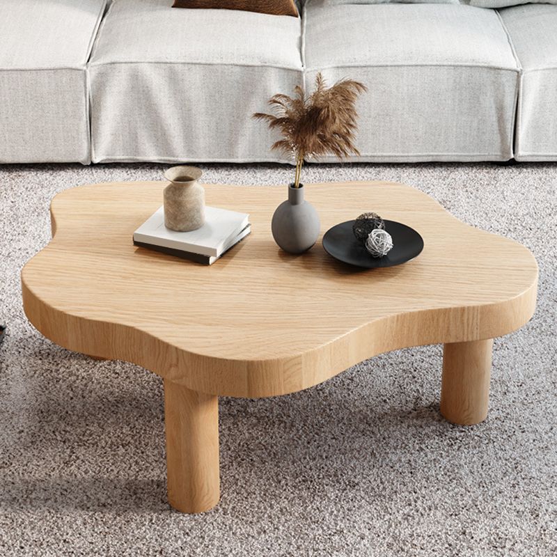Nordic Coffee Table 3 Legs Solid Wood Geometric Single Coffee Table Clearhalo 'Coffee & Accent Tables' 'Coffee Tables' 'coffee_tables' 'furn' 'furn_coffee_tables' 'Furniture' 'Living Room Furniture' 1200x1200_396fc13b-5924-4307-b5a9-a383e6f8d1ef