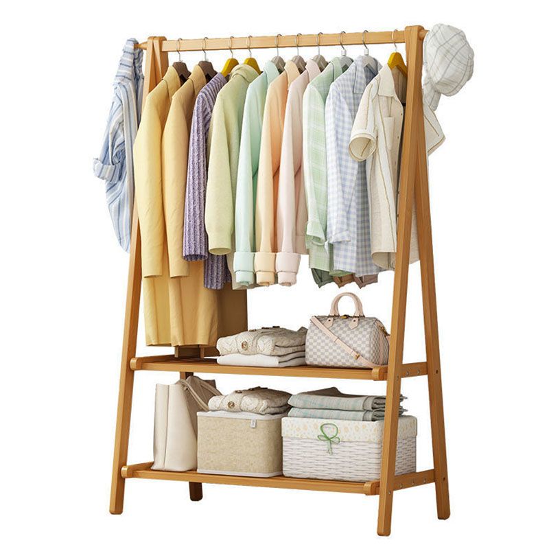 Appuntamento scandinavo per appendiabiti in legno di stoccaggio senza piedi.