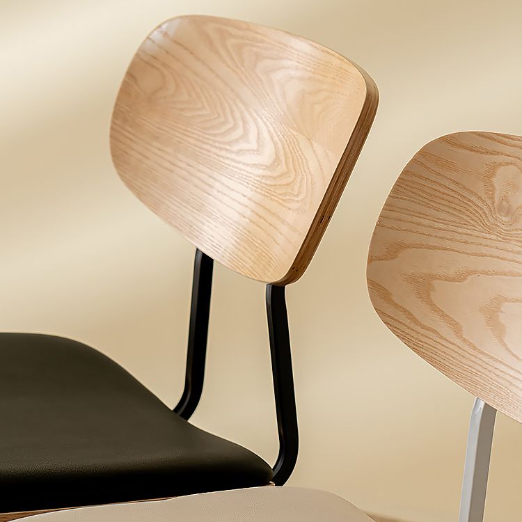 Modern Style Kitchen Chair Dining Armless Chairs with Wooden Legs