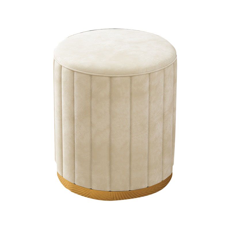 Glam Pouf Ottoman Velvet Upholstered Solid Color Cylinder Shape Ottoman Clearhalo 'furn' 'furn_ottomans_poufs' 'Furniture' 'Living Room Furniture' 'Ottomans & Poufs' 'ottomans_poufs' 1200x1200_39732782-fab7-48c2-a7fd-9998e34e61f3