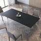 Rectangular Stone White-gray Dining Table Modern Furniture with Acrylic Double Pedestal