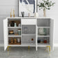Glam Style Sideboard White Wooden Buffet Stand for Dining Room Clearhalo 'buffet_sideboard' 'Buffets & Sideboards' 'furn' 'furn_buffet_sideboard' 'Furniture' 'Kitchen & Dining Furniture' 1200x1200_39776077-6307-4c23-8633-e4a945960f21