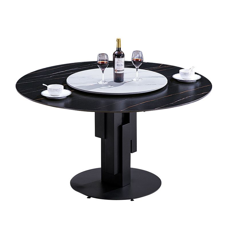 Modern Standard Round Shape Dining Table Sintered Stone Kitchen Dining Table with Pedestal Base Clearhalo ' dining_table' 'Dining Tables & Seating' 'Dining Tables' 'furn' 'furn_dining_table' 'Furniture' 'furniture_dining_table' 'Kitchen & Dining Furniture' 'kitchen&dining_furn' 'kitchen' 'kitchen_dining_table' 1200x1200_39776745-76b9-4a3b-bfa7-6967b0ce330b