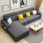 Faux Leather/Linen Square Arms Sectionals 110"L Sofa and Chaise for Living Room Clearhalo 'furn' 'furn_sectionals' 'Furniture' 'furniture_sectionals' 'kitchen' 'kitchen_sectionals' 'Living Room Furniture' 'Sectionals' 1200x1200_3977f497-376a-4636-9cae-46c0ef86c808