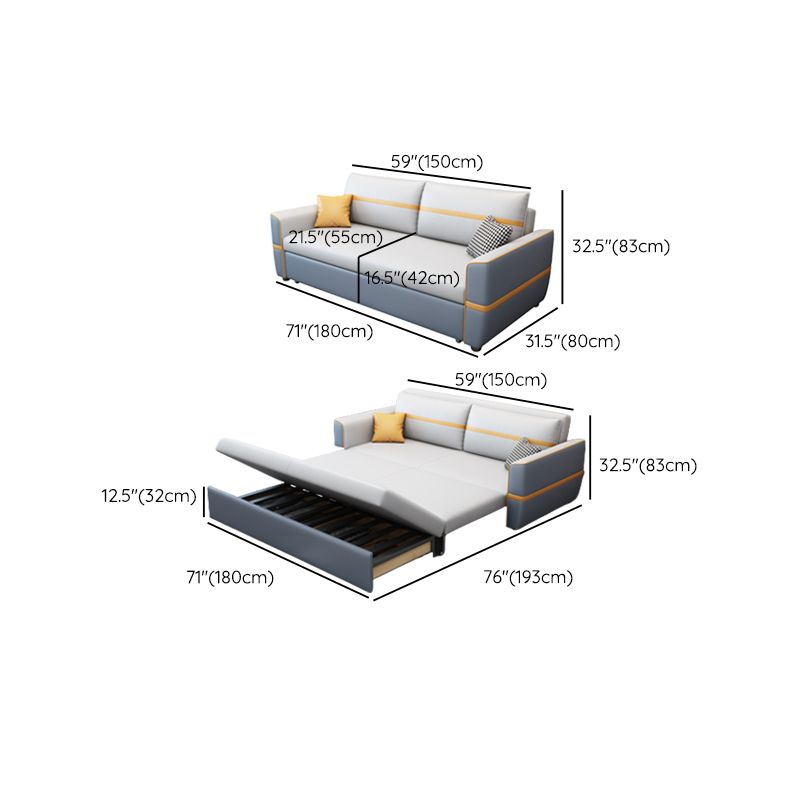 Divano convertibili convertibili imbottiti divano per dormiente in vetrina con archiviazione