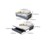 Divano convertibili convertibili imbottiti divano per dormiente in vetrina con archiviazione