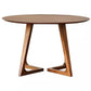 Pine Solid Wood Dining Table Brown Round Table for Dining Room