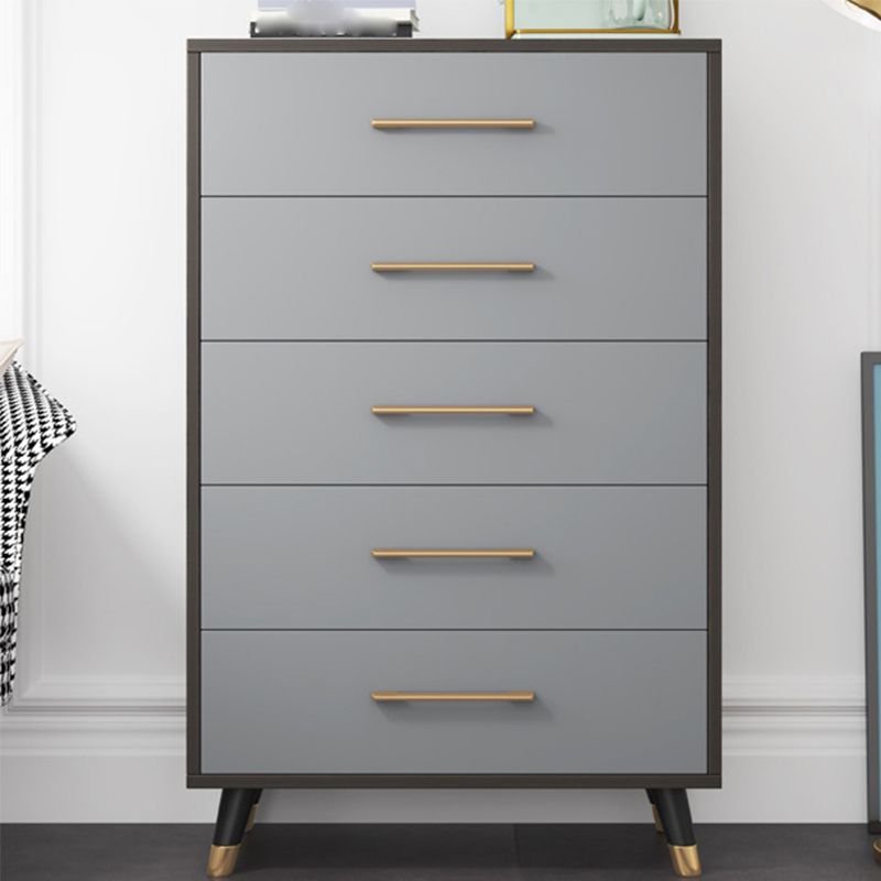 Coffre d'accent moderne de 15,75 pouces de large avec des tiroirs fermés doux en gris