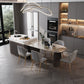 Stone Top Dining Table Contemporary Dining Table with Sled Base Clearhalo 'Dining Tables & Seating' 'Dining Tables' 'dining_table' 'furn' 'furn_dining_table' 'Furniture' 'furniture_dining_table' 'Kitchen & Dining Furniture' 'kitchen' 'kitchen_dining_table' 1200x1200_397becda-c897-403b-8464-f6ab033dc7b4