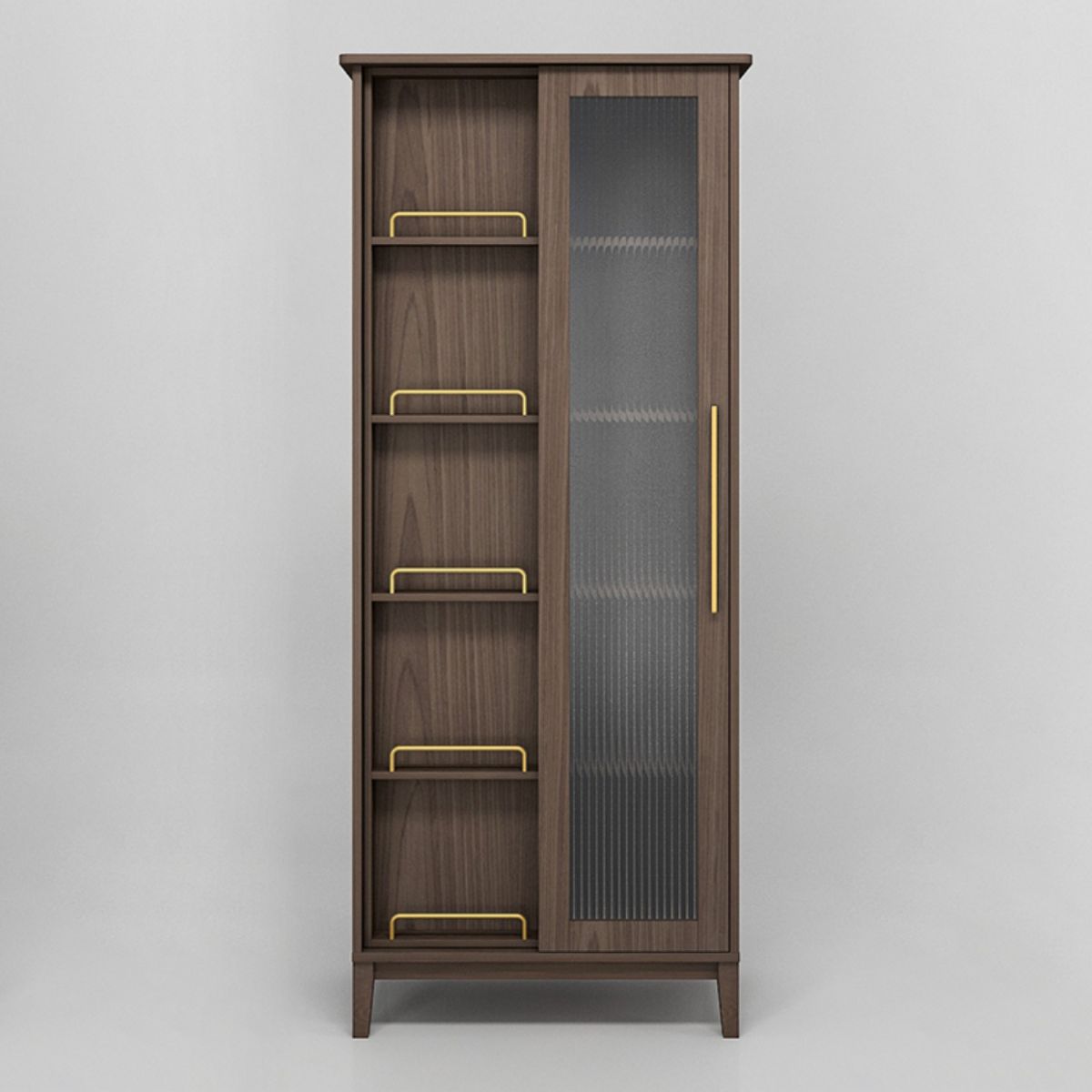 Glam Antique Finish Shelf BOEKKAST standaardboekplank met planken