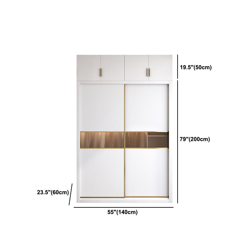 Armoire en bois de style contemporain placard de garde-robe de porte à porte douce avec tiroir
