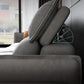 Contemporary Pillow Top Arm Sofa & Chaise Sewn Pillow Back Sofa
