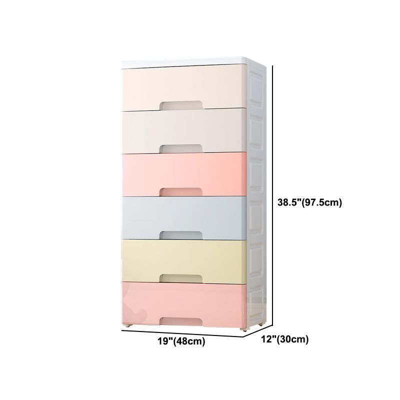 Hedendaagse plastic opbergkast met lade niet-hangende paure