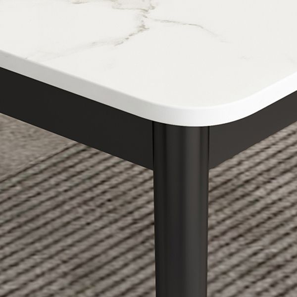 Tavolo da pranzo standard di rettangolo di rettangolo in stile moderno con 4 gambe
