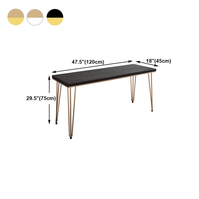 Glam Style Hairpin Writing Desk Rectangular Solid Wood Office Desk Clearhalo 'Furniture' 'furniture_office_desk' 'Office Desks' 'Office Furniture' 'office_desk' 1200x1200_397ef6dd-1cbb-406b-a794-b60705829602