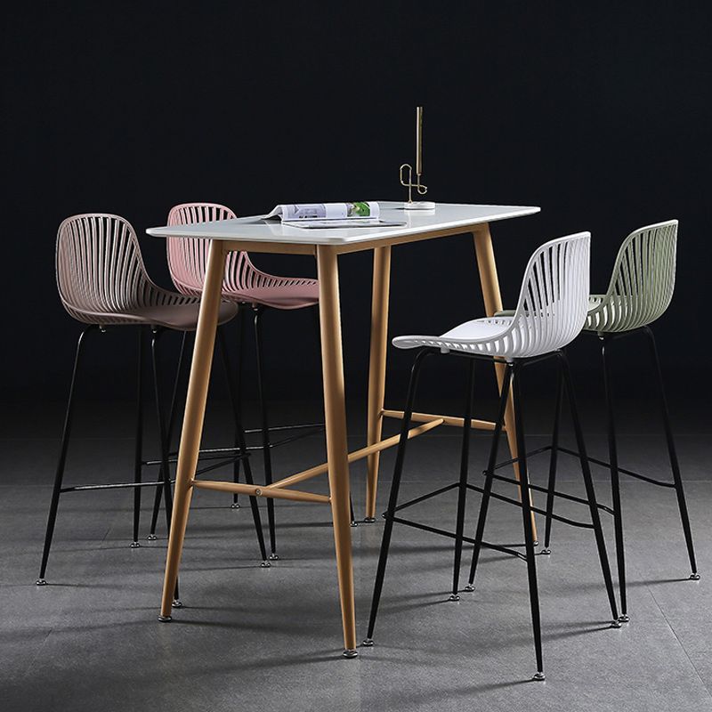 41" Height Backrest Armless Counter Stool Modern Iron Bar Stool with Plastic Cushion Clearhalo 'Bar Furniture' 'Bar Stools' 'bar_stools' 'furn' 'furn_bar_stools' 'Furniture' 'Kitchen & Dining Furniture' 1200x1200_397ef8c8-df0b-4e3c-bd12-1b418a3d8eb7