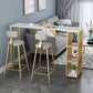 Glam 1/2/3 Pieces Bar Table Set Rectangle Stone Counter Table with Stools for Living Room Clearhalo 'Bar Furniture' 'furn' 'furn_home_bar_bar_sets' 'Furniture' 'Home Bars & Bar Sets' 'home_bar_bar_sets' 'Kitchen & Dining Furniture' 1200x1200_39804b68-c762-4137-845c-95ced404876c
