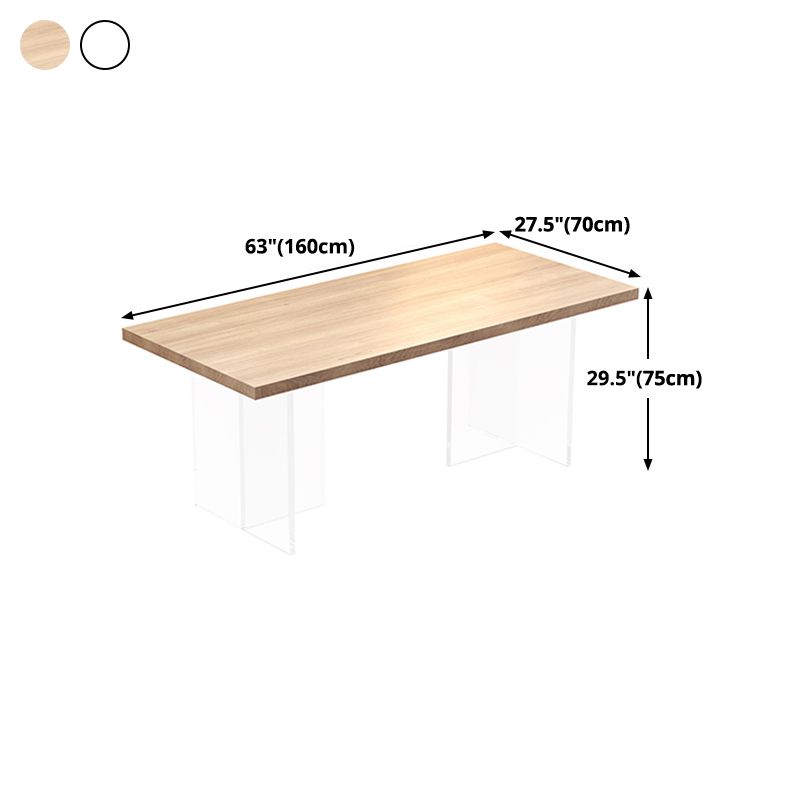 Modern Style Dining Table Rectangle Solid Wood Dining Table for Kitchen Clearhalo ' dining_table' 'Dining Tables & Seating' 'Dining Tables' 'furn' 'furn_dining_table' 'Furniture' 'furniture_dining_table' 'Kitchen & Dining Furniture' 'kitchen&dining_furn' 'kitchen' 'kitchen_dining_table' 1200x1200_3981ca4a-80a3-4540-93a0-691080605f3c