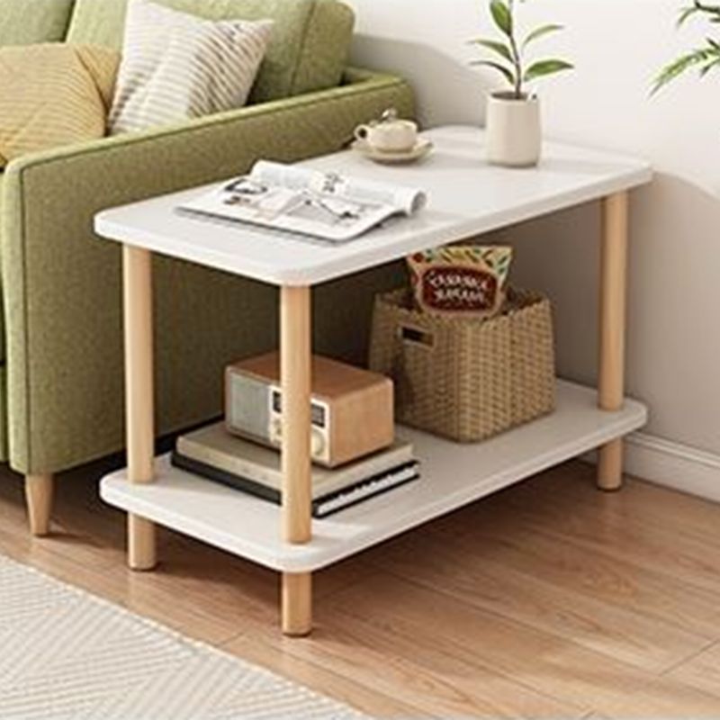 Square/Retangular Side Table Wood End Snack Table with 4 Legs for Living Room Clearhalo 'Coffee & Accent Tables' 'End & Side Tables' 'end_side_table' 'Furniture' 'furniture_end_side_table' 'Living Room Furniture' 1200x1200_398b4222-75c1-47eb-a099-e9f1254e59a5