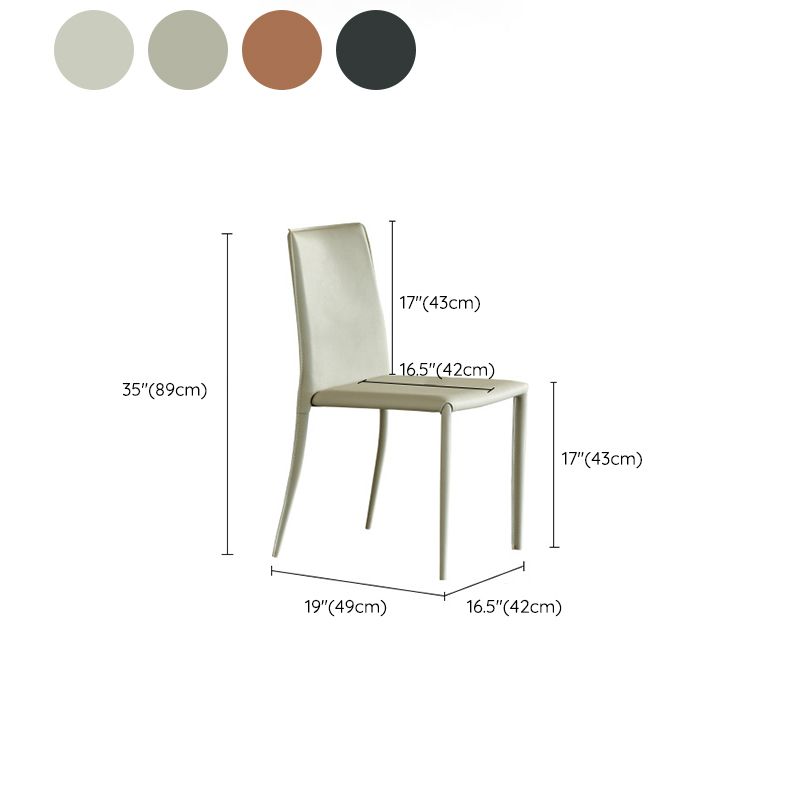 Silla de cuero moderna sólida sólida para comedor para comedor
