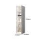 Modern Engineered Wood Bookshelf Standard Closed Back Vertical Bookcase with Doors