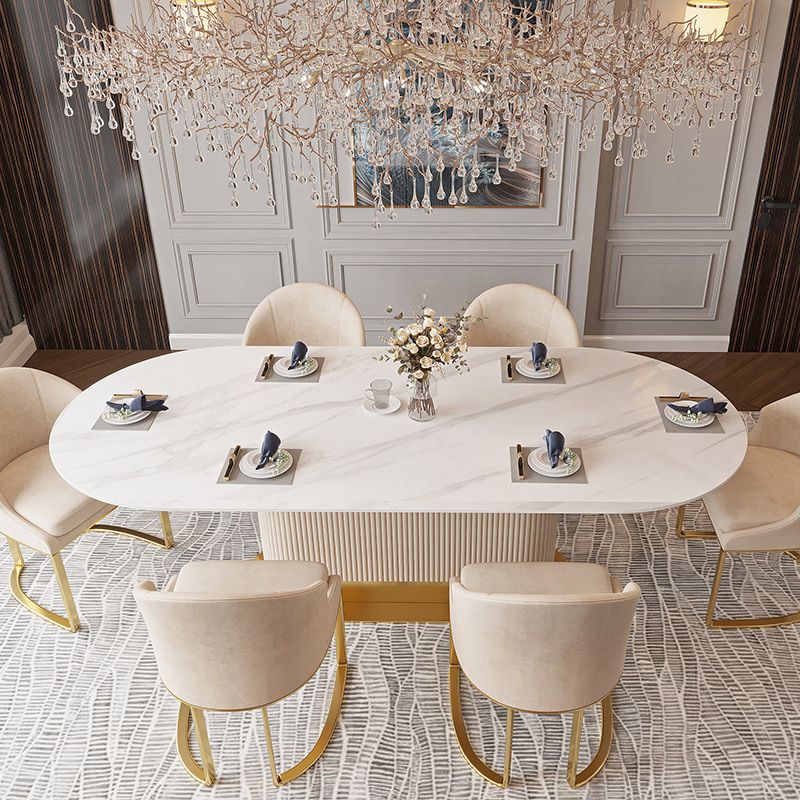 Nordic 1/4/5/7 Pieces Dining Set Stone Dining Table for Dining Room Clearhalo 'Dining Room Sets' 'Dining Tables & Seating' 'dining_room_set' 'furn' 'furn_dining_room_set' 'Furniture' 'Kitchen & Dining Furniture' 1200x1200_398fdaf1-b124-4cd9-8345-77872e60e54c